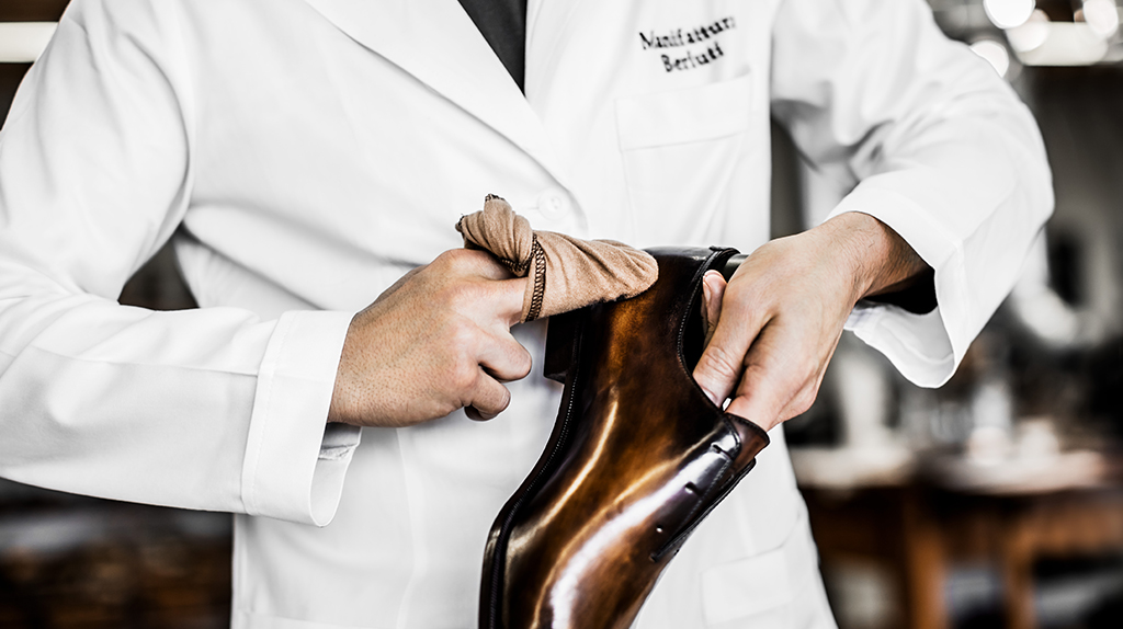 Here's how Berluti does its signature patina on its iconic leather